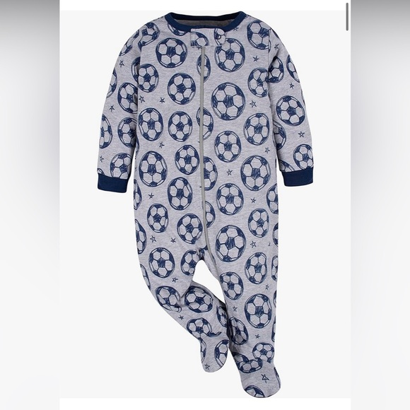 LOT - 4 PACK GERBER 100% COTTON BABY BOY SPORTS ONESIES NEW WITH TAGS 6-9 MONTHS - Picture 10 of 10